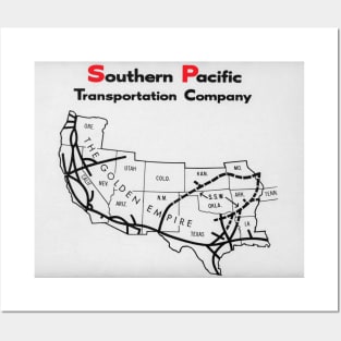 1981 Southern Pacific Route Map Posters and Art